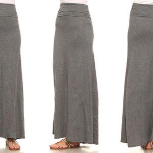 Issac Liev clothing Maxi Skirt -Grey (L)
